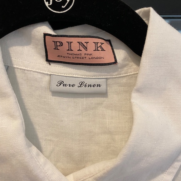 White Linen Short Sleeved Shirt - Picture 2 of 5